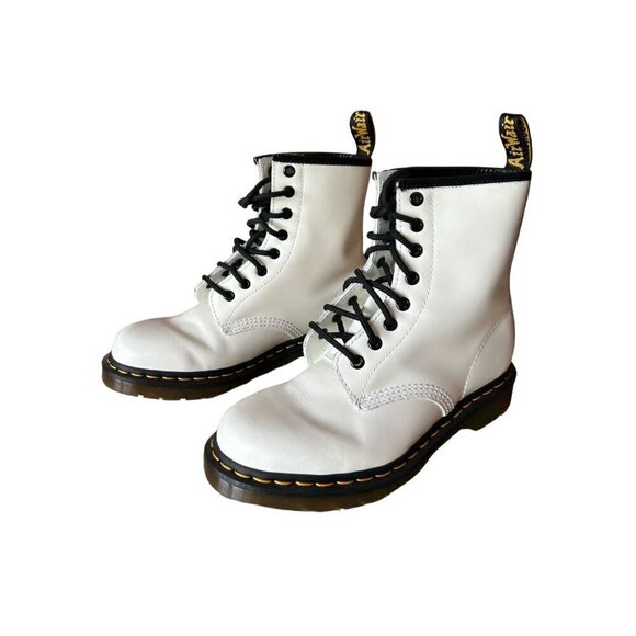Dr. Martens Shoes - Dr. Martens | 1460 Smooth Leather White Lace Up